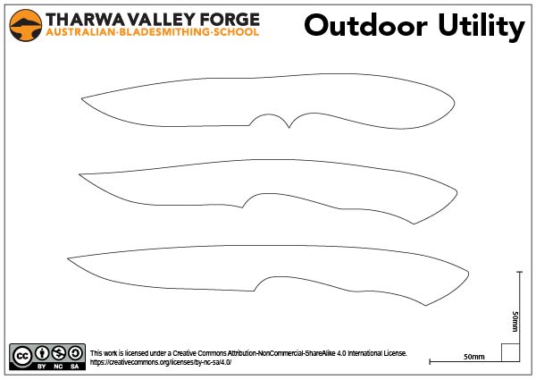 Full-tang outdoor utility knives template
